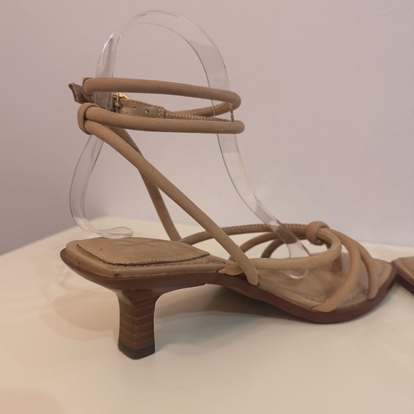 Sam Edelman Dia Ankle Wrap Strappy Nude Warm Oat Sandals Size 7 EUC - Picture 4 of 7